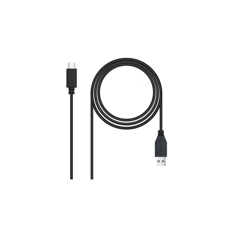 Cable USB 3.1 Tipo-C Nanocable 10.01.4002- USB Tipo-C Macho - USB Macho- 2m- Negro