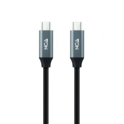 Cable USB 3.2 Tipo-C Nanocable 10.01.4303- USB Tipo-C Macho - USB Tipo-C Macho- 3m- Gris y Negro