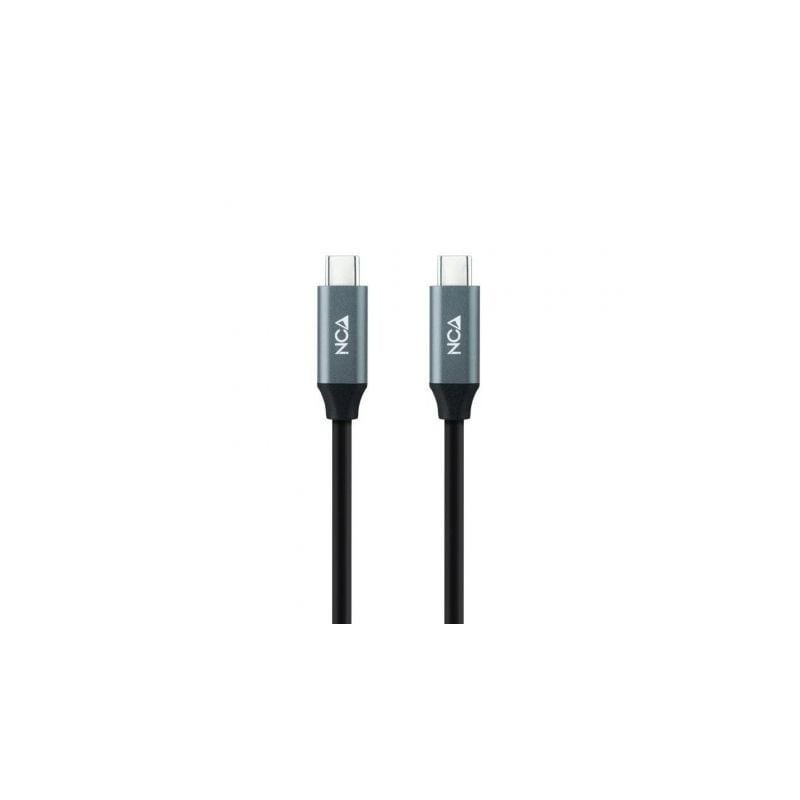 Cable USB 3.2 Tipo-C Nanocable 10.01.4303- USB Tipo-C Macho - USB Tipo-C Macho- 3m- Gris y Negro