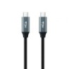 Cable USB 3.2 Tipo-C Nanocable 10.01.4303- USB Tipo-C Macho - USB Tipo-C Macho- 3m- Gris y Negro