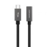 Cable Alargador USB 3.2 Nanocable 10.01.4401- USB Tipo-C Macho - USB Tipo-C Hembra- 1m- Negro