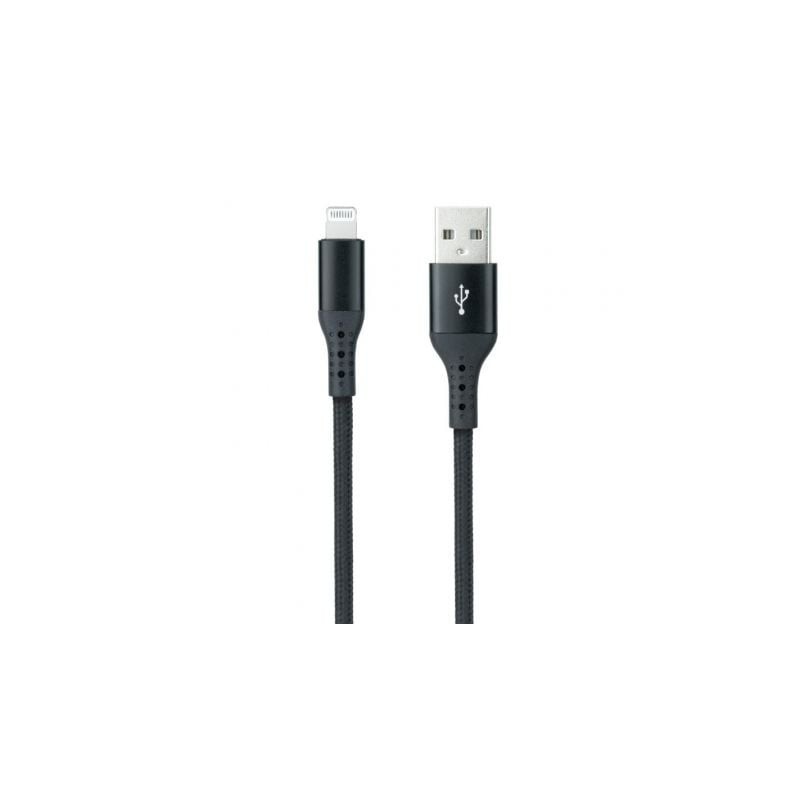 Cable USB 2.0 Lightning Nanocable 10.10.0401-COBK- USB Macho - Lightning Macho- 1m- Negro