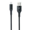 Cable USB 2.0 Lightning Nanocable 10.10.0401-COBK- USB Macho - Lightning Macho- 1m- Negro