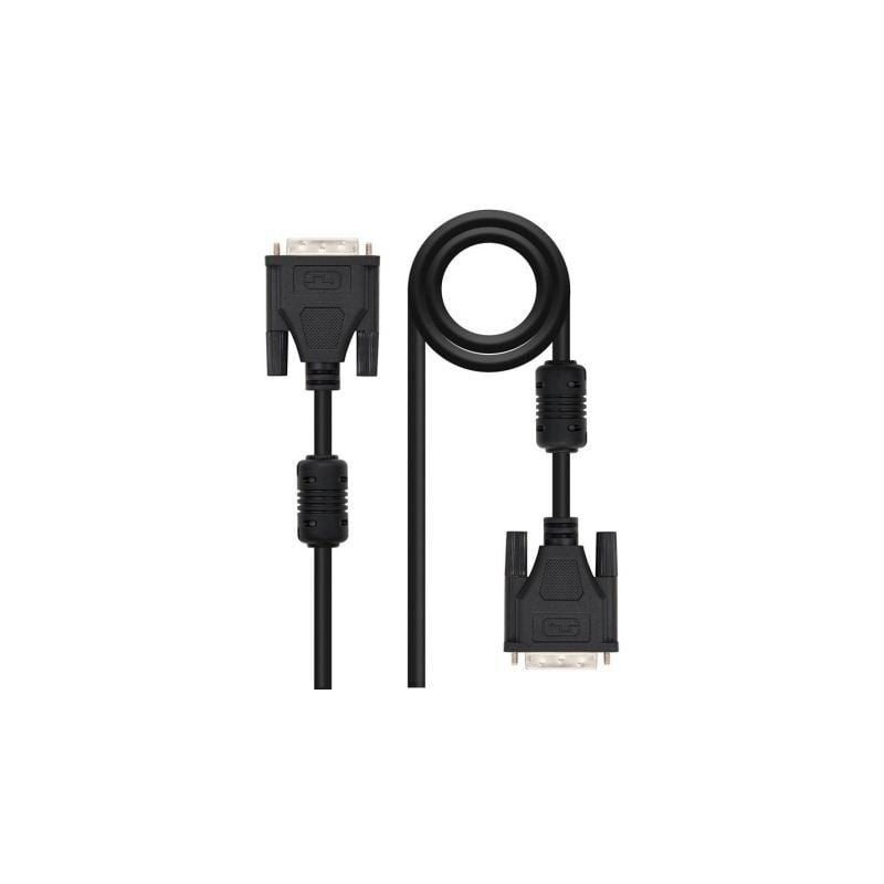 Cable DVI Dual Nanocable 10.15.0802- DVI Macho - DVI Macho- 1.8m- Negro