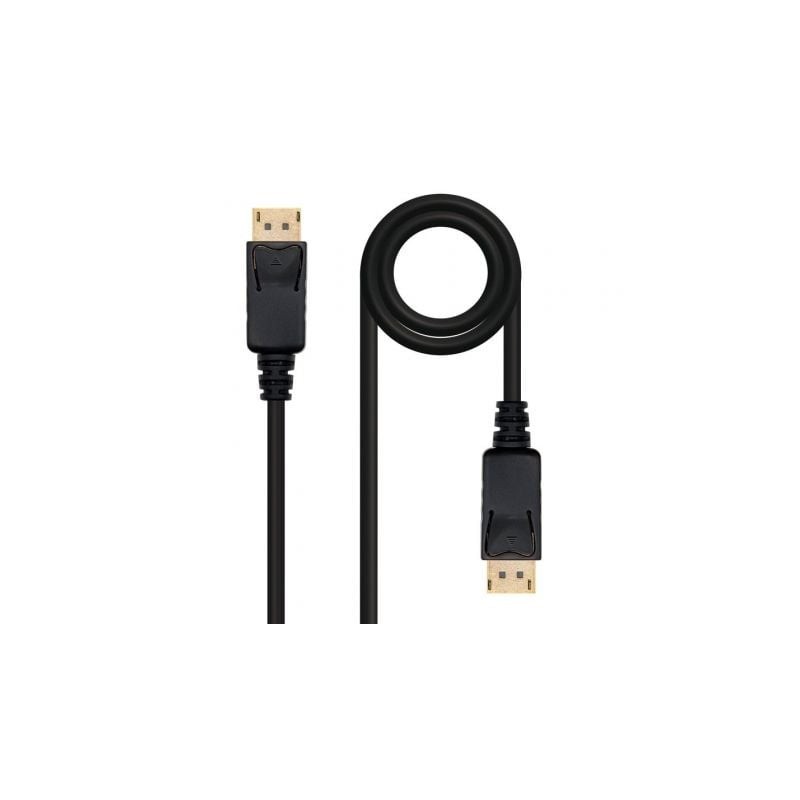 Cable DisplayPort 1.2 4K Nanocable 10.15.2301- DisplayPort Macho - DisplayPort Macho- 1m- Negro