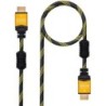 Cable HDMI 2.0 4K Nanocable 10.15.1602- HDMI Macho - HDMI Macho- 1.5m- Negro- Naranja