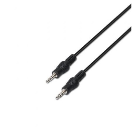 Cable Estéreo Aisens A128-0144- Jack 3.5 Macho - Jack 3.5 Macho- Hasta 0.1W- 10m- Negro