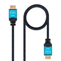 Cable HDMI 2.0 4K Nanocable 10.15.3705- HDMI Macho - HDMI Macho- 5m- Negro- Azul