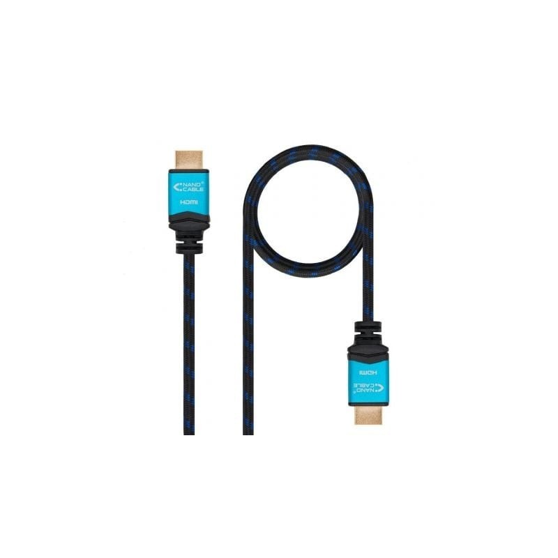 Cable HDMI 2.0 4K Nanocable 10.15.3707- HDMI Macho - HDMI Macho- 7m- Negro- Azul