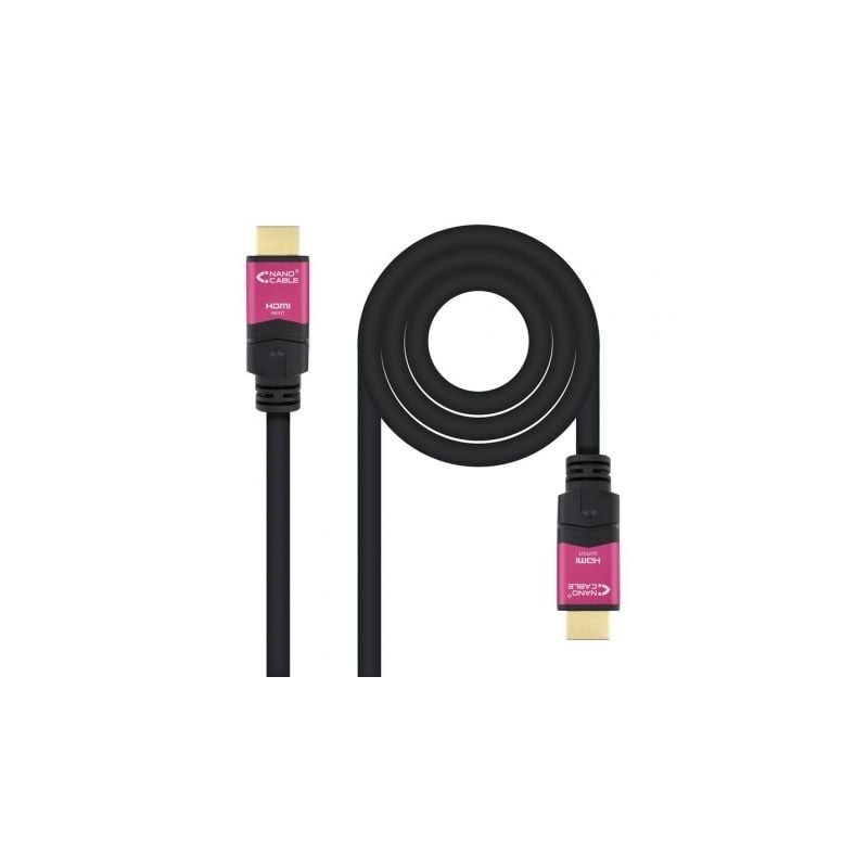 Cable HDMI 2.0 4K Nanocable 10.15.3715- HDMI Macho - HDMI Macho- 15m- Negro