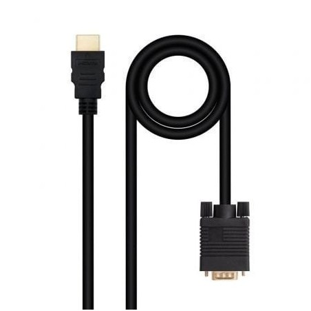 Cable Conversor Nanocable 10.15.4348- HDMI Macho - VGA Macho- 1.8m- Negro