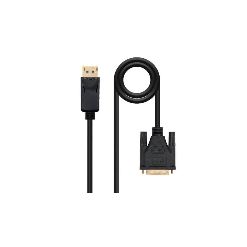 Cable Conversor Nanocable 10.15.4502- DisplayPort Macho - DVI Macho- 2m- Negro