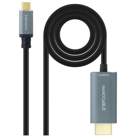 Cable Conversor Nanocable 10.15.5162- USB Tipo-C Macho - HDMI Macho- 1.8m- Negro