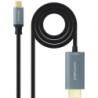Cable Conversor Nanocable 10.15.5162- USB Tipo-C Macho - HDMI Macho- 1.8m- Negro