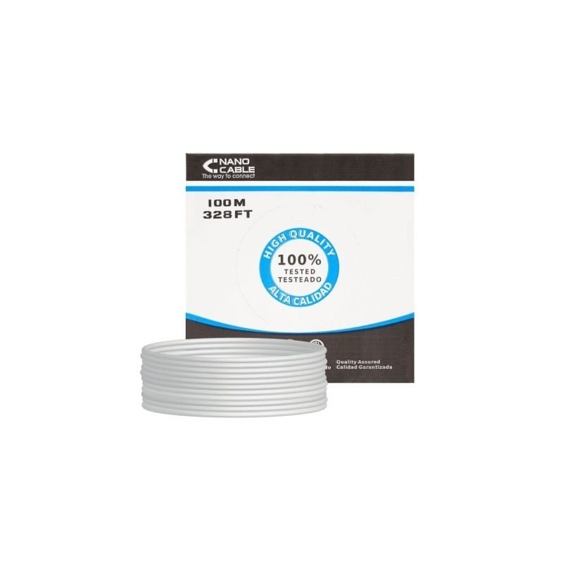 Bobina de Cable RJ45 FTP Nanocable 10.20.0702-FLEX Cat.5e- 100m- Gris