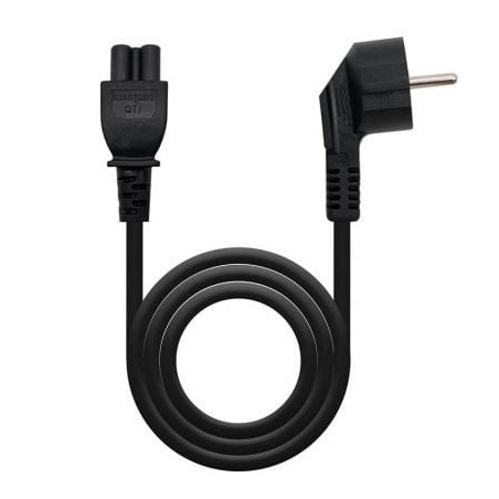 Cable Alimentación Trébol Nanocable 10.22.0302- Schuko Macho - C5 Hembra- 1.5m- Negro