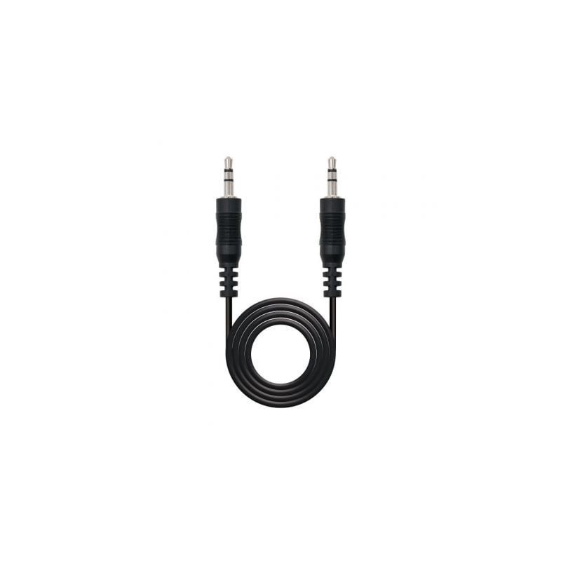 Cable Estéreo Nanocable 10.24.0105- Jack 3.5 Macho - Jack 3.5 Macho- 5m- Negro