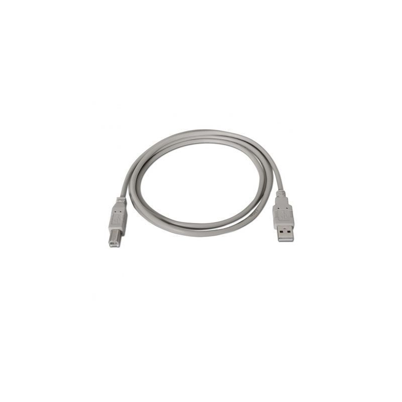 Cable USB 2.0 Impresora Nanocable 10.01.0103- USB Tipo-B Macho - USB Macho- 1.8m- Beige