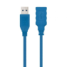Cable Alargador USB 3.0 Nanocable 10.01.0902-BL- USB Macho - USB Hembra- 2m- Azul