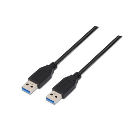 Cable USB 3.0 Nanocable 10.01.1002-BK- USB Macho - USB Macho- 2m- Negro