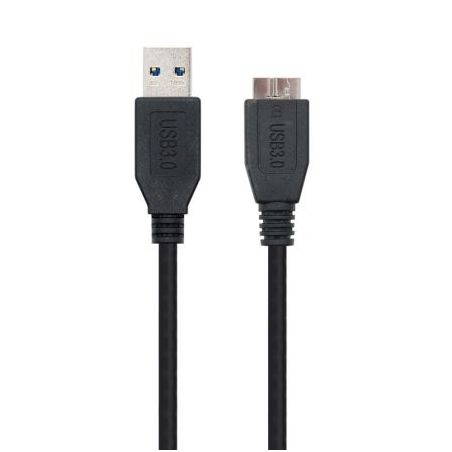 Cable USB 3.0 Nanocable 10.01.1102-BK- USB Macho - MicroUSB Macho- 2m- Negro