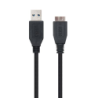 Cable USB 3.0 Nanocable 10.01.1102-BK- USB Macho - MicroUSB Macho- 2m- Negro