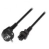 Cable Alimentación Trébol Aisens A132-0172- CEE(7-7) Macho - C5 Hembra- Hasta 1500W- 1.5m