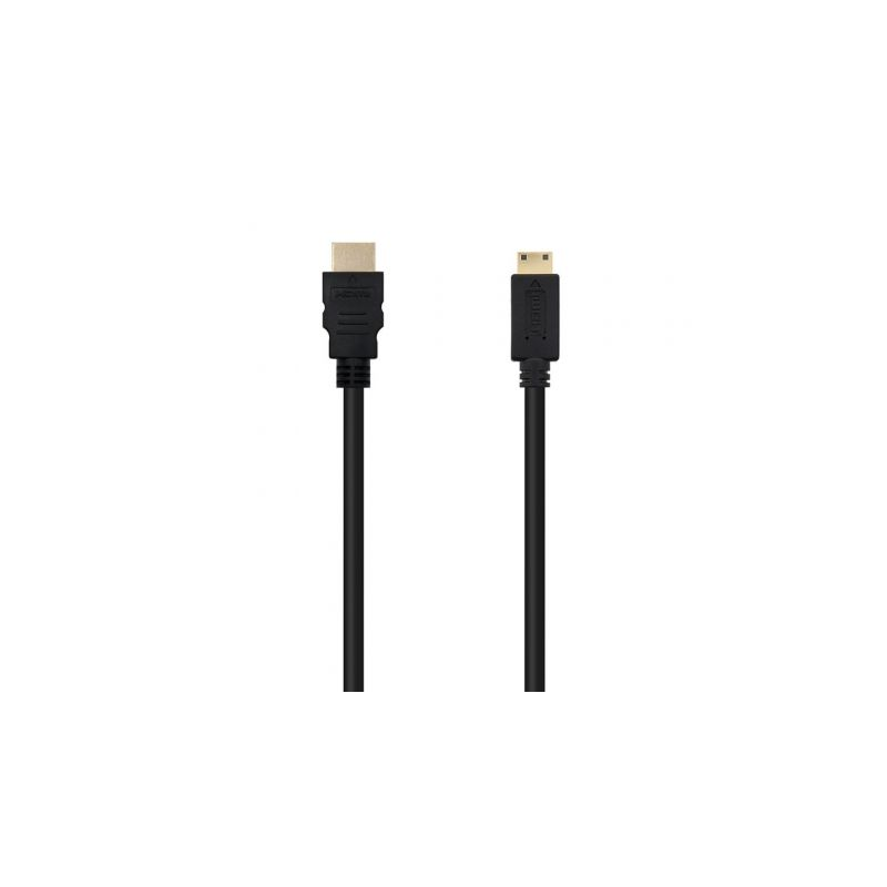 Cable HDMI Nanocable 10.15.0902- HDMI Macho - Mini HDMI Macho- 1.8m- Negro