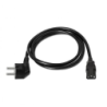 Cable Alimentación Nanocable 10.22.0102- Schuko Macho - C13 Hembra- 1.5m- Negro