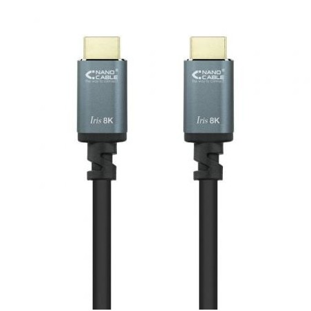 Cable HDMI 2.1 8K Nanocable 10.15.8002- HDMI Macho - HDMI Macho- 2m- Negro