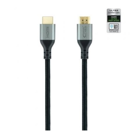 Cable HDMI 2.1 8K Nanocable 10.15.8102- HDMI Macho - HDMI Macho- 2m- Certificado- Negro
