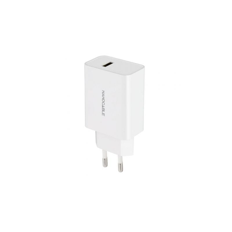 Cargador de Pared Nanocable 10.10.2003- 1xUSB- 2.1A- Blanco