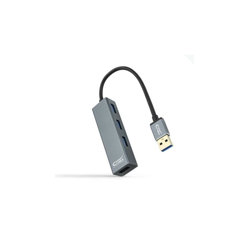 Hub USB 3.0 Nanocable 10.16.4402- 4xUSB- Gris