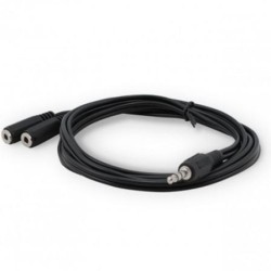 Cable Jack 3.5 3GO CA102- Jack Macho - 2x Jack Hembra- 1.5m