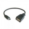Cable USB 2.0 3GO C135- USB Tipo-C Macho - USB Hembra- 20cm- Negro