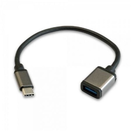 Cable USB 2.0 Tipo-C 3GO C136- USB Tipo-C Macho - USB Hembra- 20cm- Negro