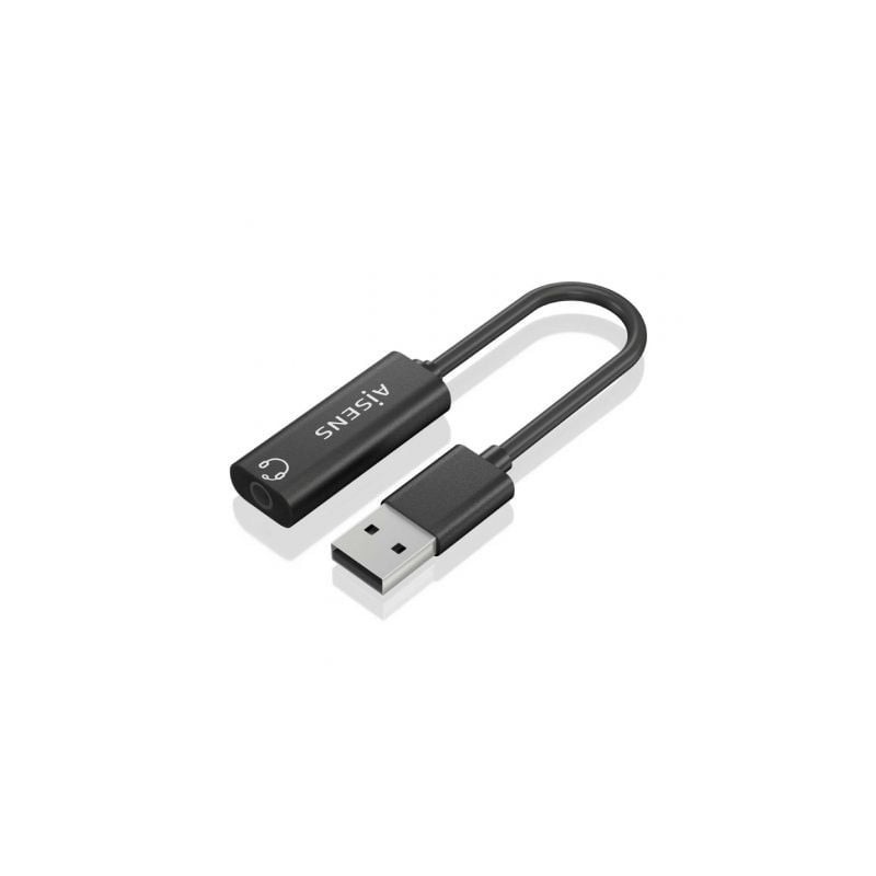 Tarjeta de Sonido Aisens A106-0770- USB Macho - Jack 3.5 Hembra