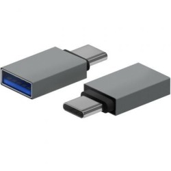 Adaptador USB 3.2 Aisens A108-0718- USB Hembra - USB Tipo-C Macho- Gris