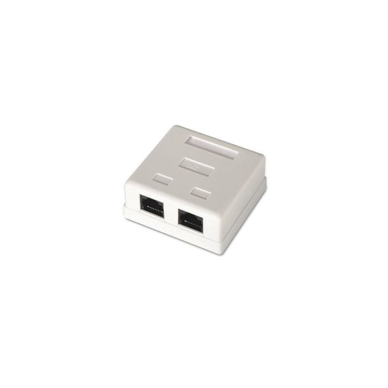 Roseta de Superficie Aisens A139-0302- Cat.6- 2 Tomas