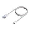 Cable USB 2.0 Lightning Aisens A102-0542- USB Macho - Lightning Macho- Hasta 2.5W- 60Mbps- 50cm- Blanco