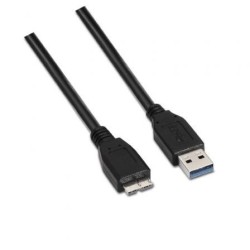 Cable USB 3.0 Aisens A105-0043- USB Macho - MicroUSB Macho- Hasta 9W- 625Mbps- 1m- Negro