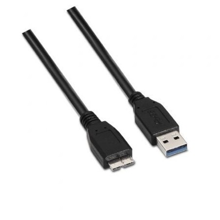 Cable USB 3.0 Aisens A105-0043- USB Macho - MicroUSB Macho- Hasta 9W- 625Mbps- 1m- Negro