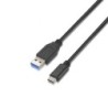 Cable USB 3.1 Tipo-C Aisens A107-0060- USB Tipo-C Macho - USB Macho- Hasta 27W- 625Mbps- 1m- Negro