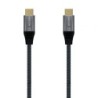 Cable USB 2.0 Tipo-C Aisens A107-0628 5A 100W- USB Tipo-C Macho - USB Tipo-C Macho- Hasta 100W- 60Mbps- 1m- Gris