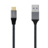 Cable USB 3.1 Tipo-C Aisens A107-0633- USB Tipo-C Macho - USB Macho- Hasta 27W- 1250Mbps- 2m- Gris