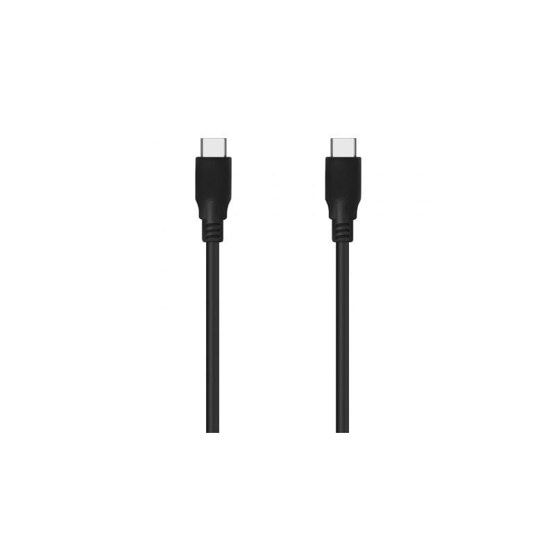 Cable USB 3.2 Tipo-C Aisens A107-0703 20GBPS 5A 100W- USB Tipo-C Macho - USB Tipo-C Macho- Hasta 100W- 2500Mbps- 1.5m- Negro
