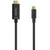 Cable Conversor HDMI 4K Aisens A109-0624- USB Tipo-C Macho - HDMI Macho- Hasta 27W- 1250Mbps- 1.8m- Negro