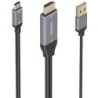 Cable Conversor Aisens A109-0871- HDMI Macho- USB Macho - USB Tipo-C Macho- 1.8m- Negro