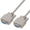 Cable Serie RS232 Aisens A112-0066- DB9 Hembra - DB9 Hembra- Hasta 0.15W- 1.6Mbps- 1.8m- Beige
