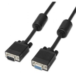 Cable Alargador SVGA Aisens A113-0078- VGA Macho - VGA Hembra- Hasta 3W- 10Mbps- 1.8m- Negro